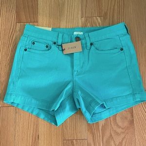 J. Crew Teal Denim Shorts
